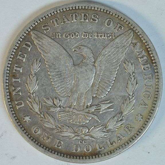 Handsome 1890-CC Morgan Silver Dollar. Nice circ