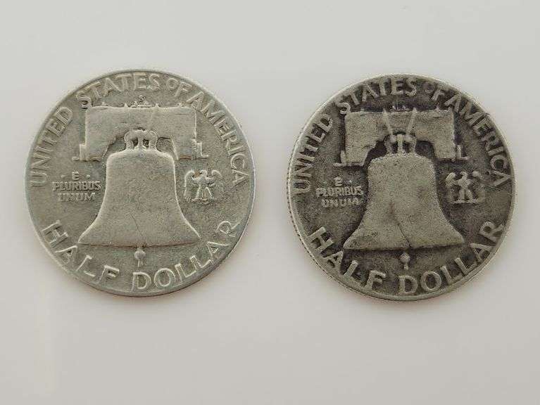 1953 S & 1954 Franklin Half Dollars