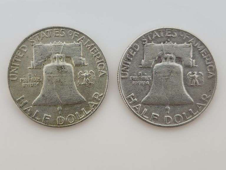1959 & 1960 D Franklin Half Dollars