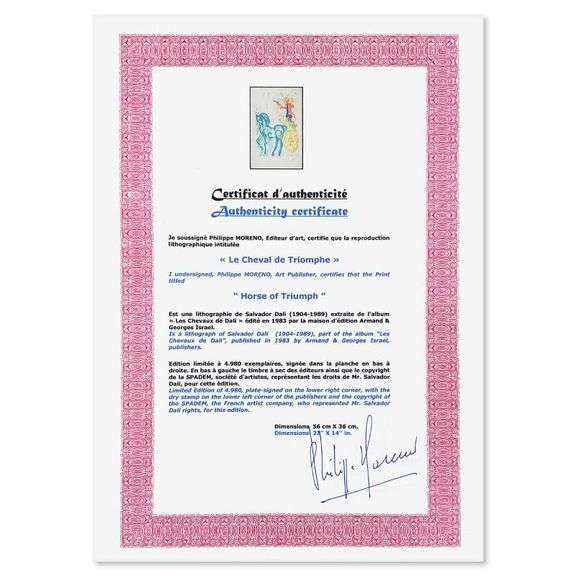 Le Cheval de Triomphe (Horse of Triumph) by Dali (1904-1989)