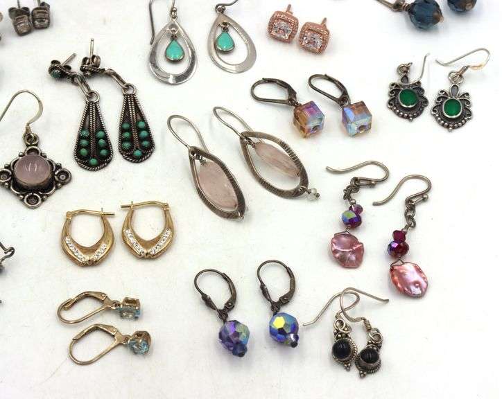 Group lot of vintage 925 sterling silver earrings