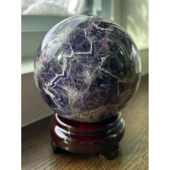 Large Dream Amethyst Crystal Ball with Stand