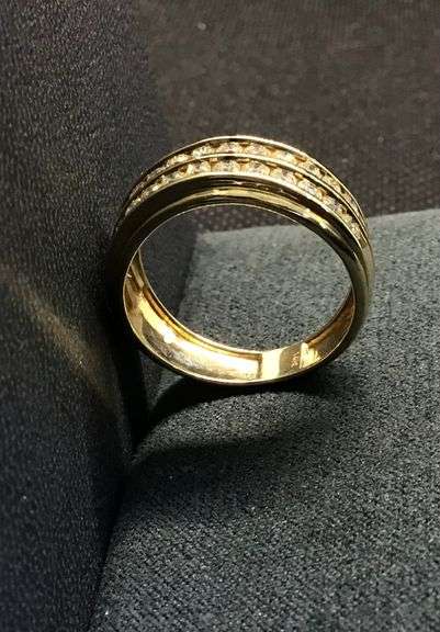 MEN’S 14K YELLOW GOLD NATURAL DIAMOND WEDDING BAND