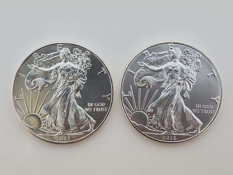 2012 & 2016 American Silver Eagles