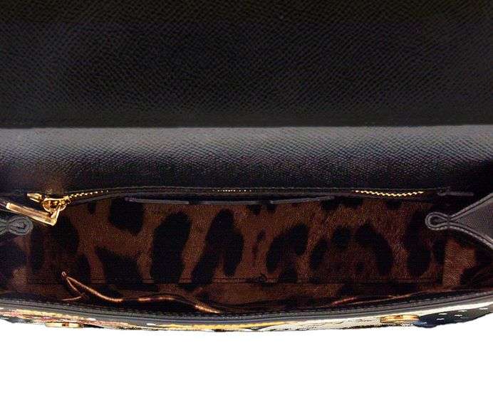 Dolce & Gabbana Dauphine Medium Miss Sicily St. Dauphine Stampata Satchel