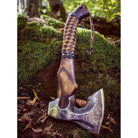 Viking Bearded Axe with 19 Inch Rosewood Handle
