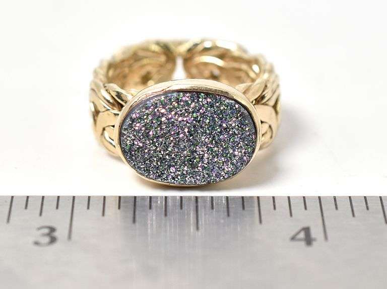 Geo Rock Ring in Vermeil Sterling Silver