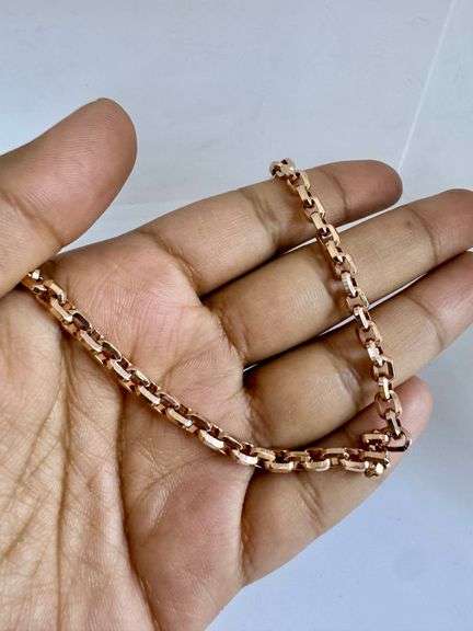 14K Rose Gold Cable Link Chain