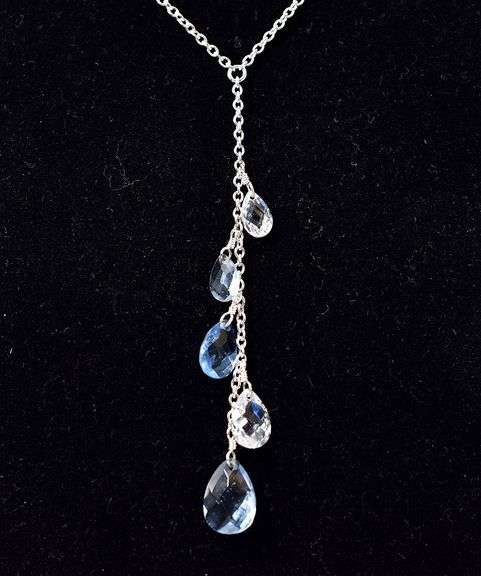 Tear Drop Pendant Necklace in Sterling Silver