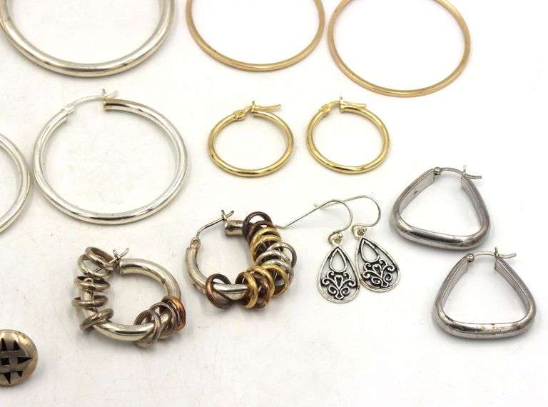 Group lot of Vintage 925 sterling silver earrings