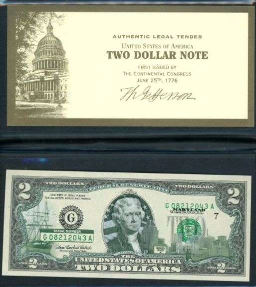 4 2003A Maryland $2 Notes in Folios
