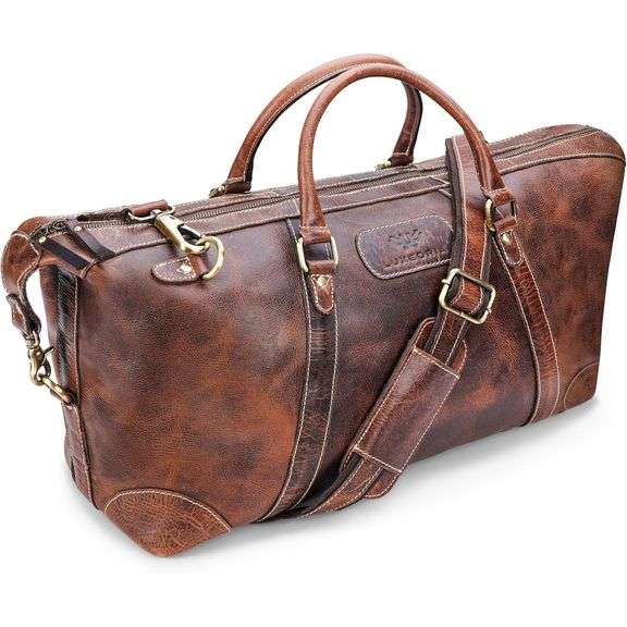 20-inch Handmade Full-Grain Leather Duffle Bag