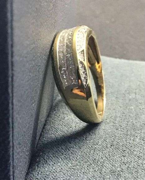 MEN’S 14K YELLOW GOLD NATURAL DIAMOND WEDDING BAND