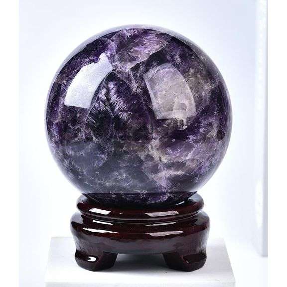 Large Dream Amethyst Crystal Ball with Stand