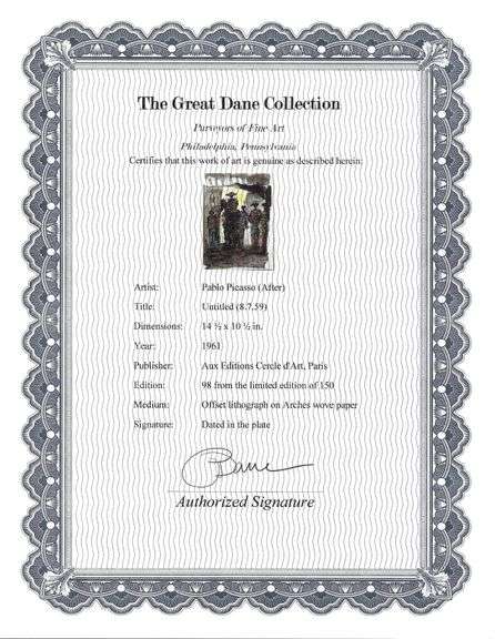 Rare First Edition Pablo Picasso Toros y Toreros Offset Lithograph 1961