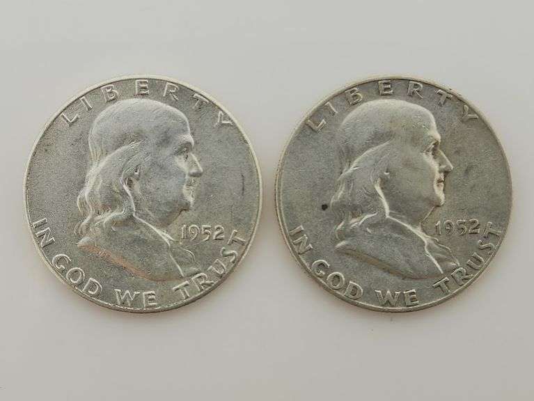 Lot of 2 1952 S Franklin Half Dollars