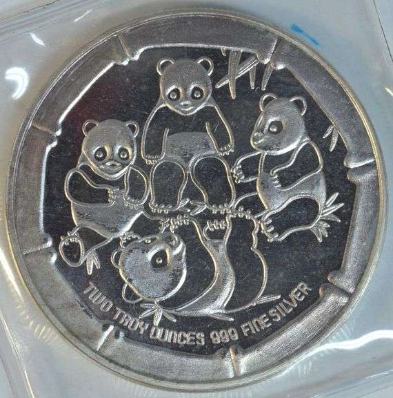 Special 2 Troy Oz .999 Fine Silver Panda in plastic