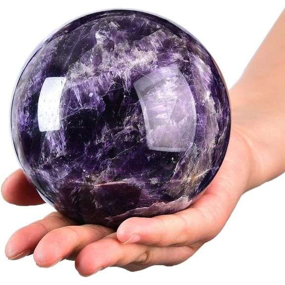 Large Dream Amethyst Crystal Ball with Stand