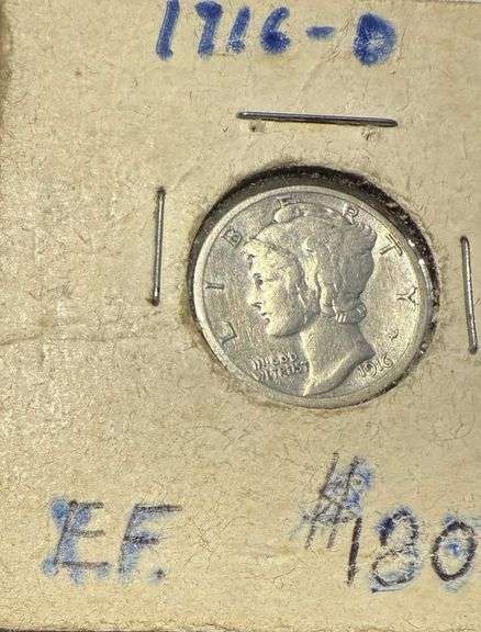 Choice Key 1916 D Mercury Dime