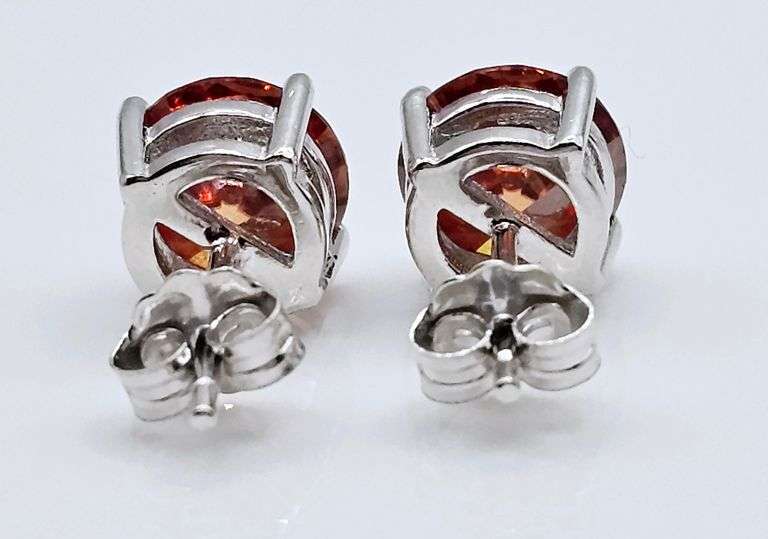 Hot Cherry Red 4 Ctw Fire Moissanite Earrings