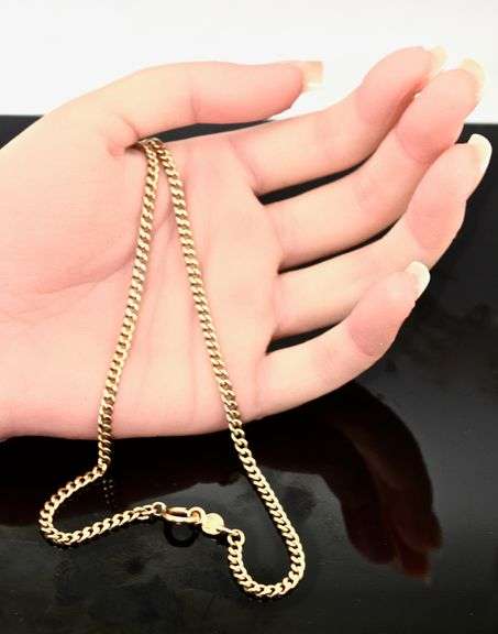 Antique 14K Yellow Gold Standard Link Necklace