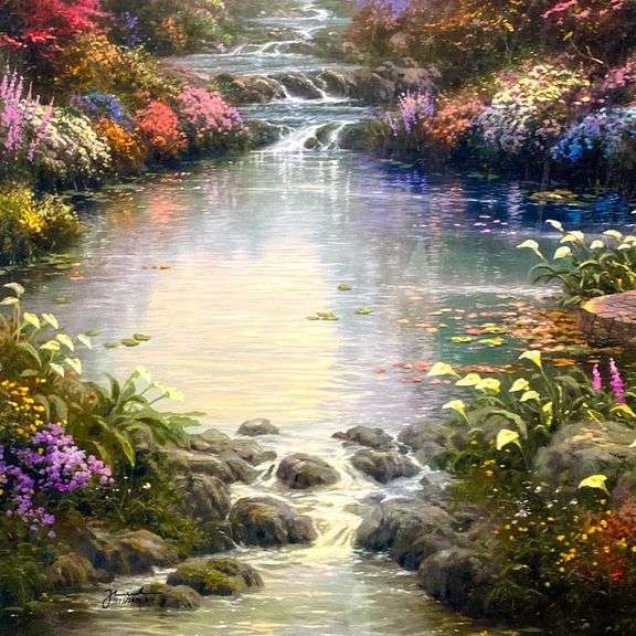 Garden of Prayer by  Kinkade (1958-2012)