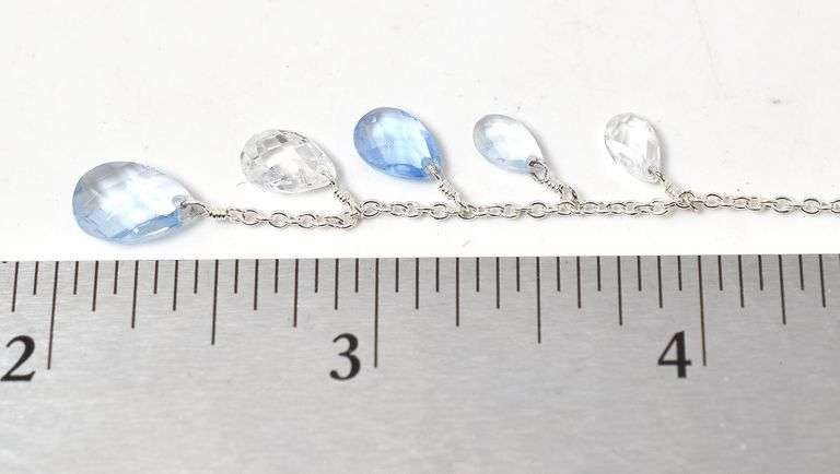 Tear Drop Pendant Necklace in Sterling Silver