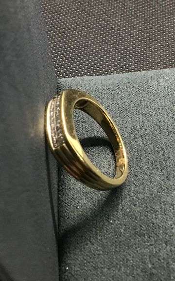 MEN’S 14K YELLOW GOLD NATURAL DIAMOND WEDDING BAND