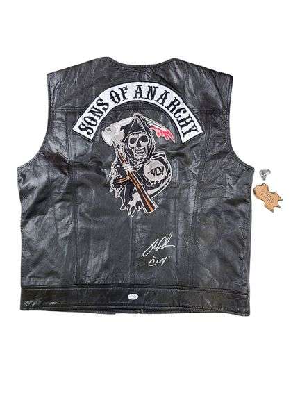 Ron Perlman Autographed Sons of Anarchy Leather Vest ACOA
