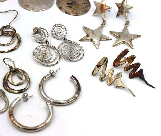 Group lot of Vintage 925 sterling silver earrings