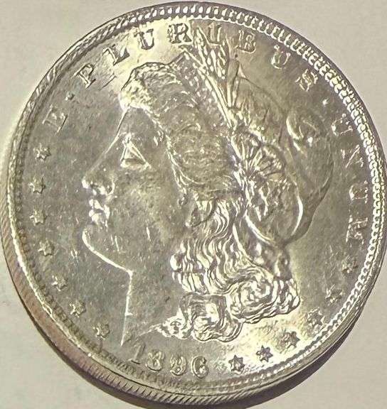 1896 BU Raw Frosty White Morgan Dollar.