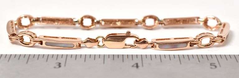 Darling Mother of Pearl Bracelet in 14K Rose Gold