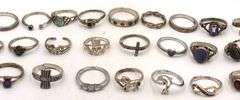 Group lot of Vintage 925 sterling silver rings