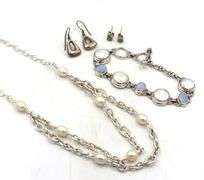 Group lot of 925 sterling silver mixed jewelry