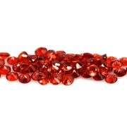 Superb 6.65ct diamond cut Padparadscha Garnet set