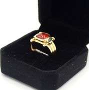 18kt Yellow gold Carnelian Bezel Set Ring