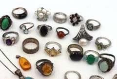 Big group lot of vintage 925 sterling silver jewelry