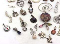 Group lot of vintage 925 sterling silver pendants