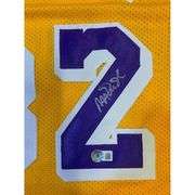 Signed Magic Johnson Basketball Jersey with COA