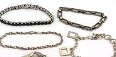 Vintage 925 sterling silver group lot of 5 bracelets