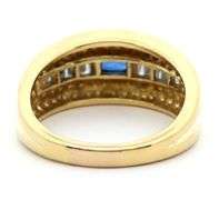 18kjt Yellow gold 0.50ct Oval Sapphire and 0.45ctw Baguette Diamond Ring