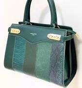 Stylish Multi Textured Green Color Designer Bag By David Jones-Paris