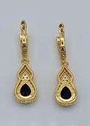 Gorgeous 18 Kt Gold Plate 4 Piece Lab Simulated Black Diamomd Jewelry Set