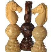 Hand-Carved Wooden Chess Pieces Set
