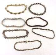 Group lot of 7 Vintage 925 sterling silver bracelets