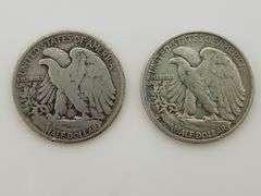 1943 & 1943 S Walking Liberty Half Dollars