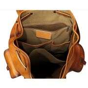 Genuine Leather Vintage-Style Backpack