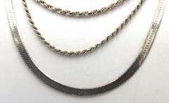 Group lot of 3 Vintage 925 sterling silver necklaces