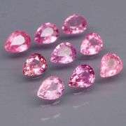 Superb 3.05ct set of top reddish pink Sapphires -UNTREATED!