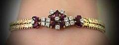 Dazzling 14K Tri-Color Ruby and Diamond Bracelet